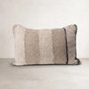 Retreat Linen Cushion — handwoven stripe fabric with a feather insert holding its shape