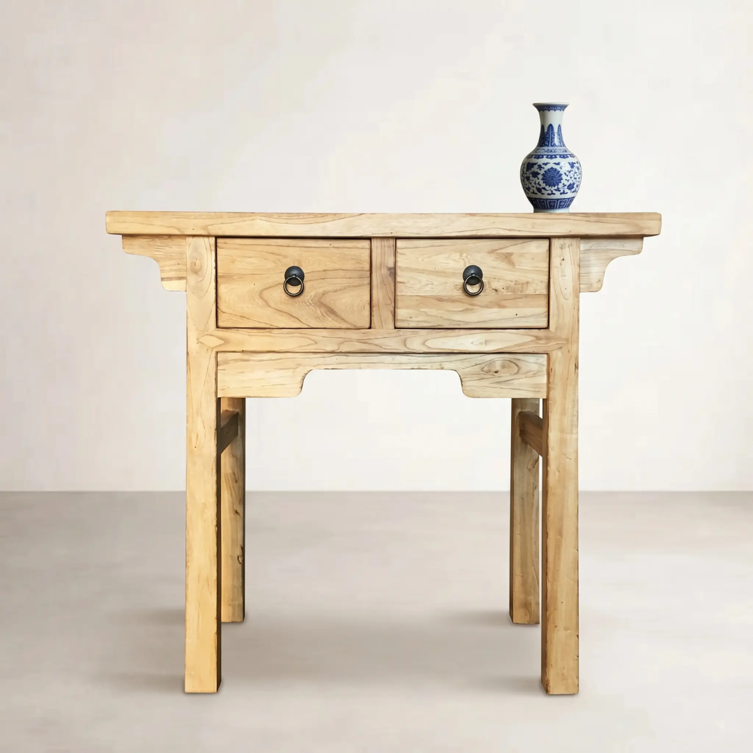 Bo Reclaimed Elm 2-Drawer Hall Table
