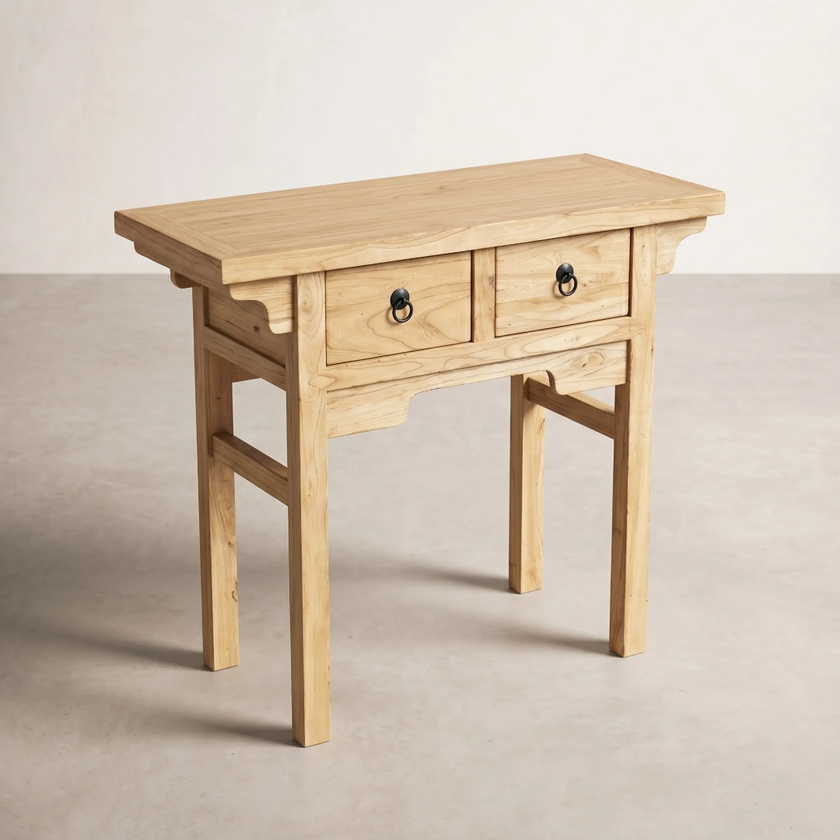Bo Reclaimed Elm 2-Drawer Hall Table