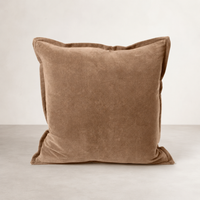 Evelyn Velvet Cushion - Natural