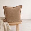 Evelyn Velvet Cushion - Natural