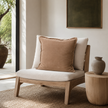 Evelyn Velvet Cushion - Natural