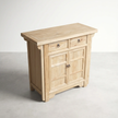 Bo Reclaimed Elm 2-Door 2-Drawer Cabinet — visible grain across the panelled elm doors