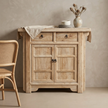 Bo Reclaimed Elm 2-Door 2-Drawer Cabinet — soft tonal shifts across reclaimed elm boards