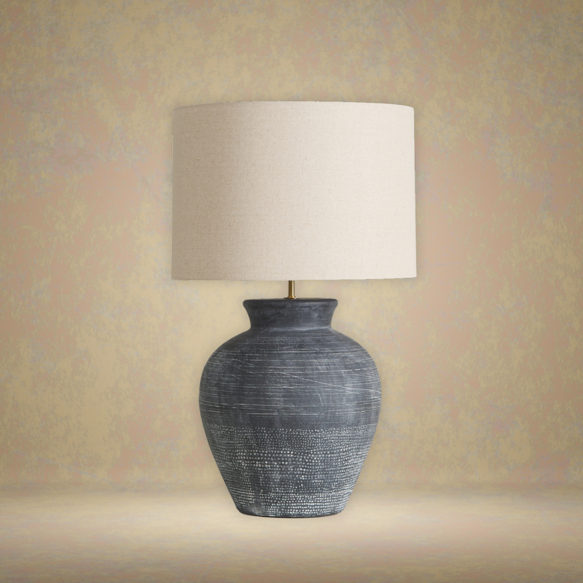 Riverstone Lamp — Charcoal/Natural