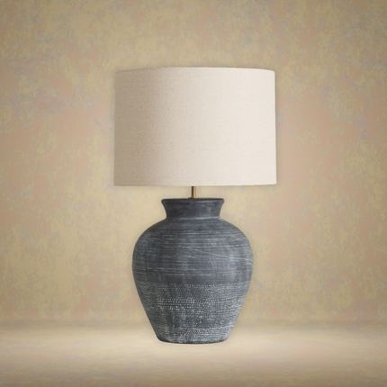 Riverstone Lamp — Charcoal/Natural