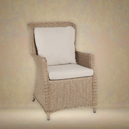 Catalina Outdoor High Back Chair — Natural