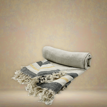 Retreat Throw — Sky Pure Linen