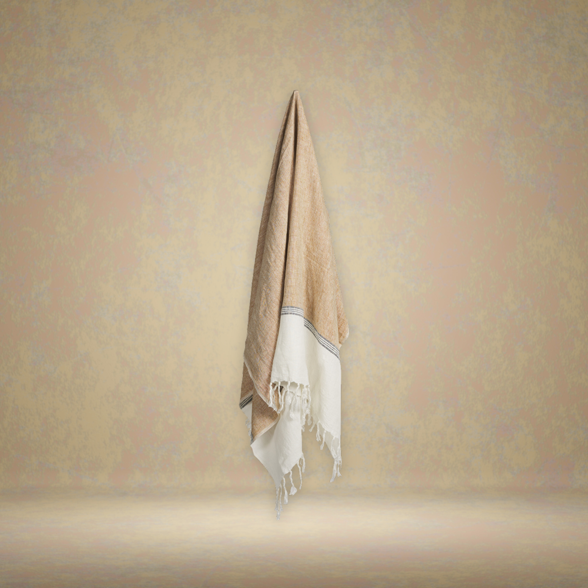 Folk Throw — Mustard/Black/White