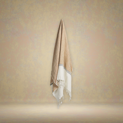 Folk Throw — Mustard/Black/White