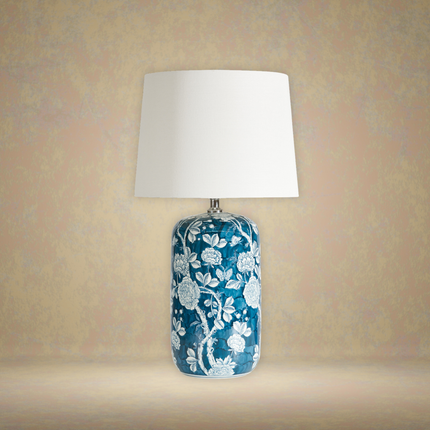 Fiore Lamp — Ink Blue & White