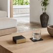 Black Bone & Brass Coaster Set/4