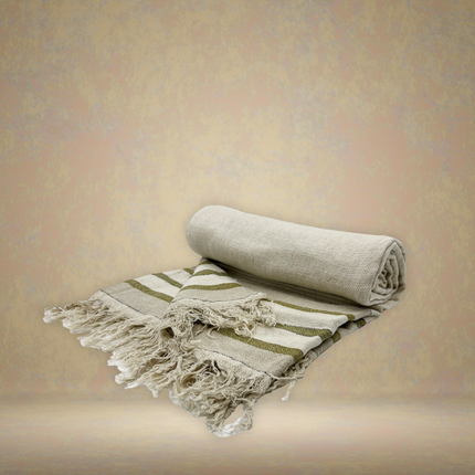 Retreat Throw — Light Sage Pure Linen