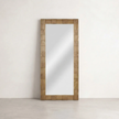 Nala Oak Floor Mirror — full-length mirror with a hand-laid oak border