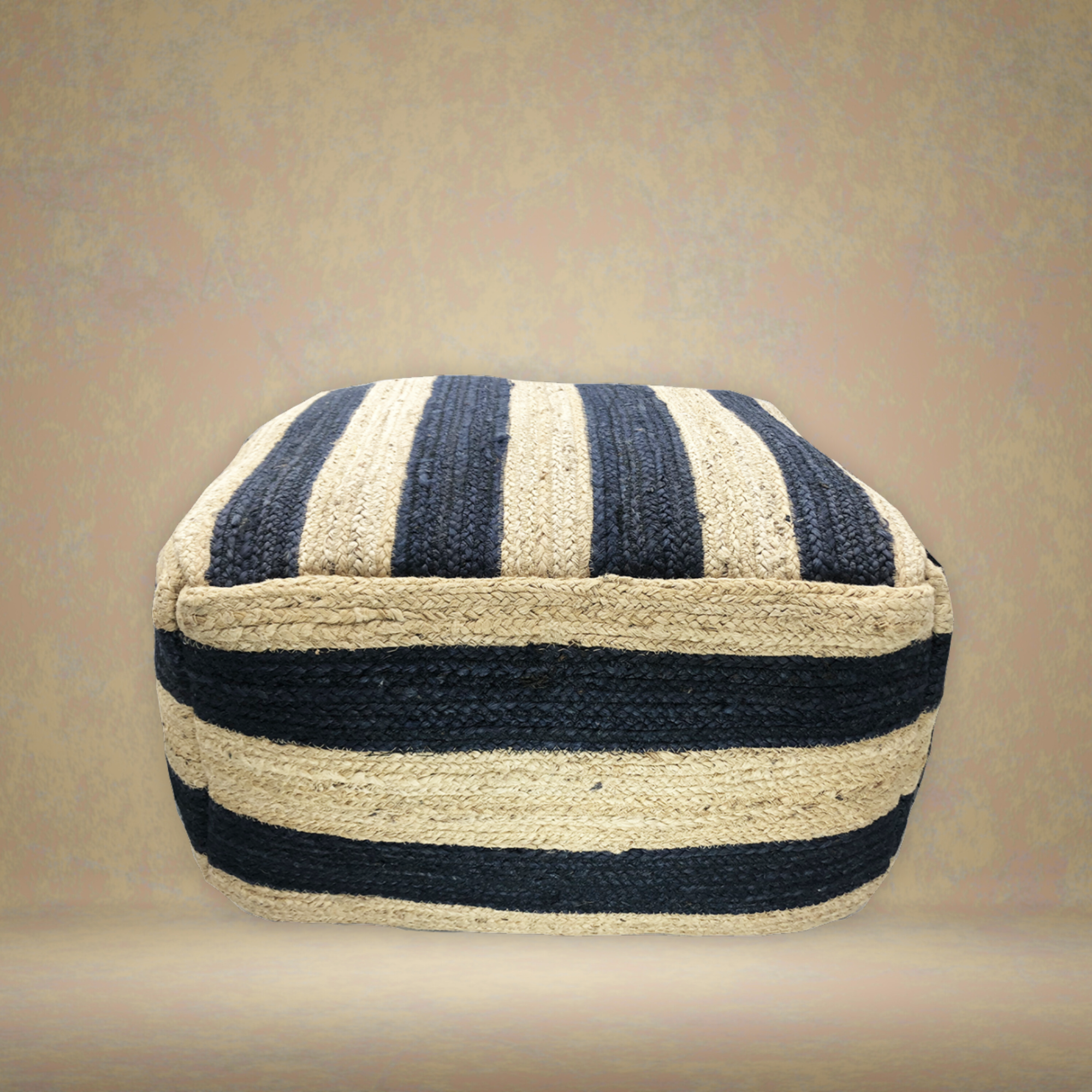 Porta Ottoman — Navy/Natural