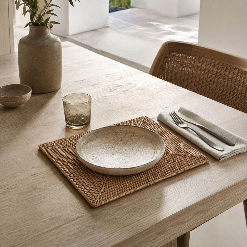 Reed Square Placemat Set/6 — Natural