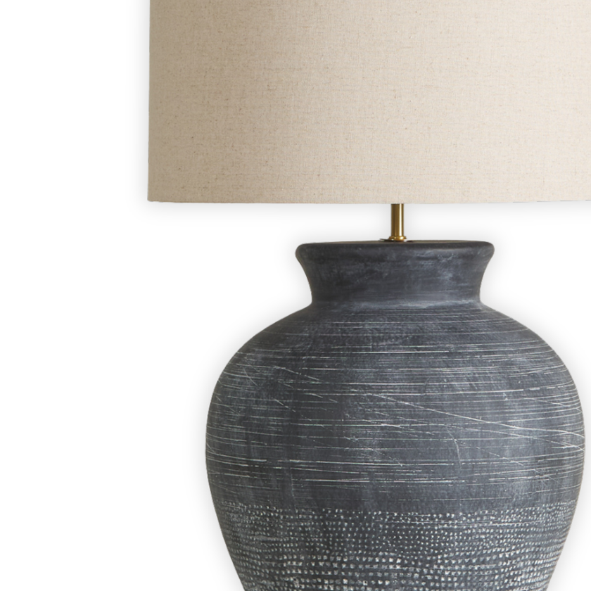 Riverstone Lamp — Charcoal/Natural