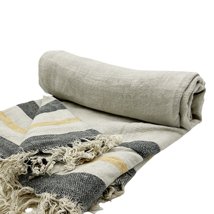 Retreat Throw — Sky Pure Linen