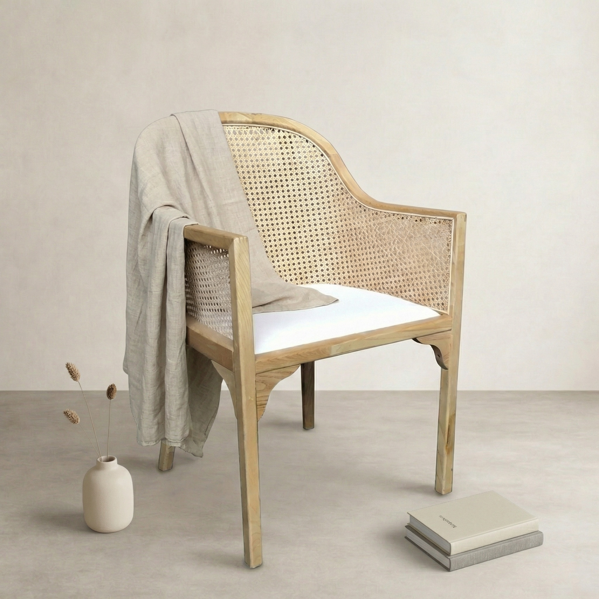 Selina Cane Dining Chair — Natural - Image 2 - Coastalis