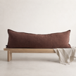 Luca Linen Long Lumbar - Chocolate