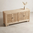 Bo Reclaimed Elm 4-Door Lattice Buffet