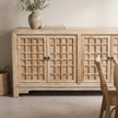 Bo Reclaimed Elm 4-Door Lattice Buffet