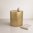 Reed Antique Brass Side Table