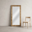 Nala Oak Floor Mirror — textured oak frame showing natural grain variation