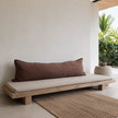 Luca Linen Long Lumbar - Chocolate