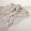 Wabi Throw — loose, substantial knit in hand-spun reclaimed linen