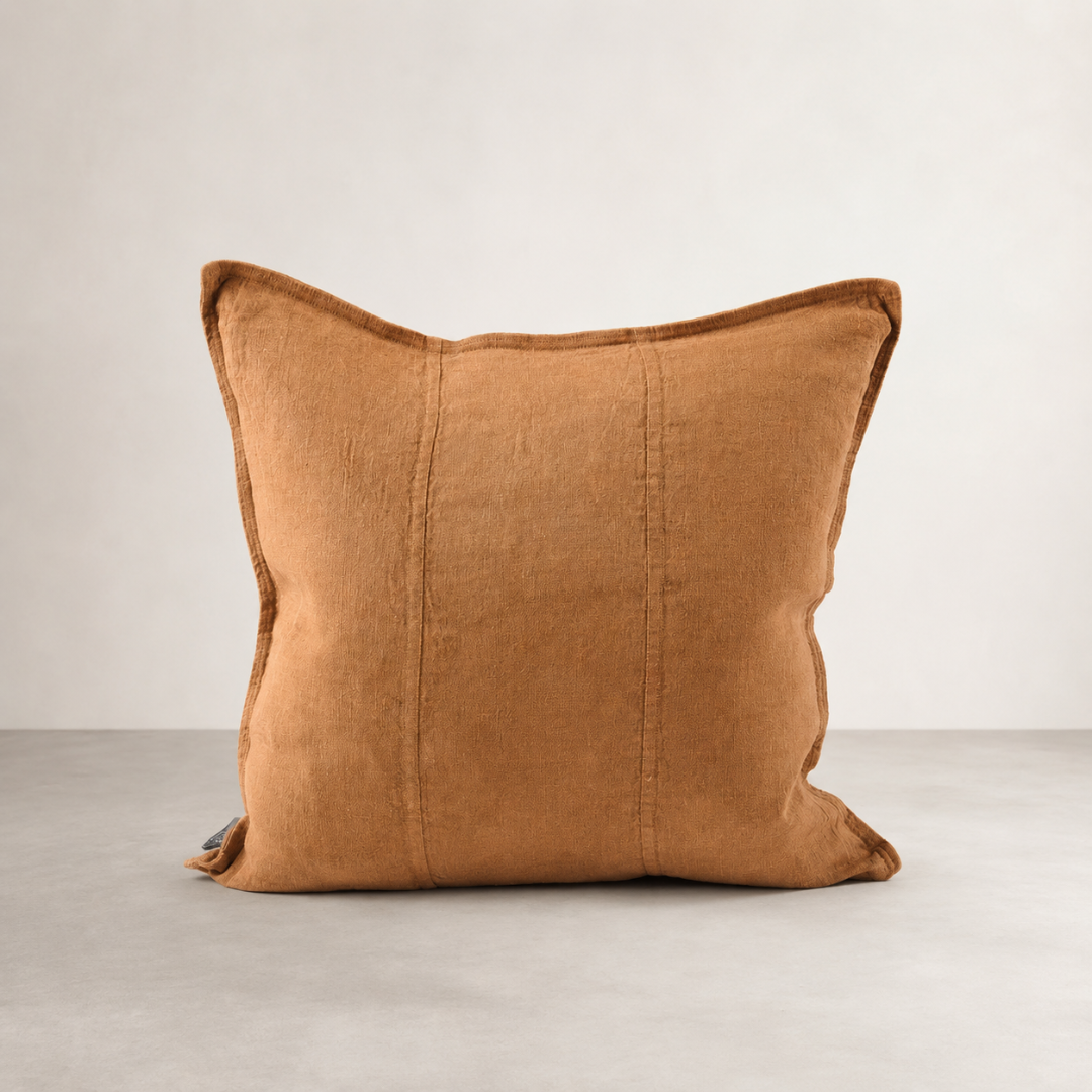 Luca Linen Cushion - Nutmeg