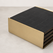 Black Bone & Brass Coaster Set/4