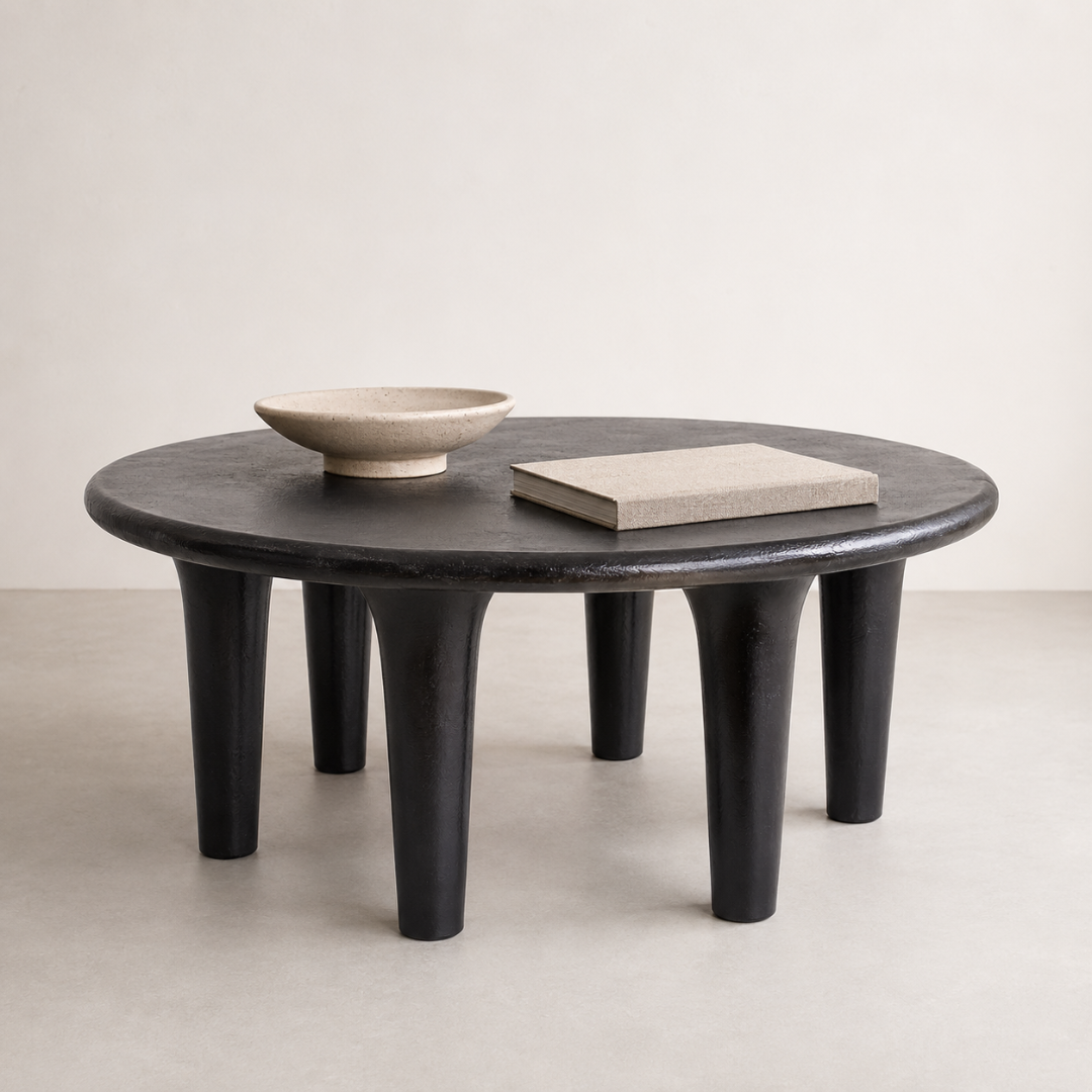 Mesa Coffee Table — gently domed surface worked uneven by hand