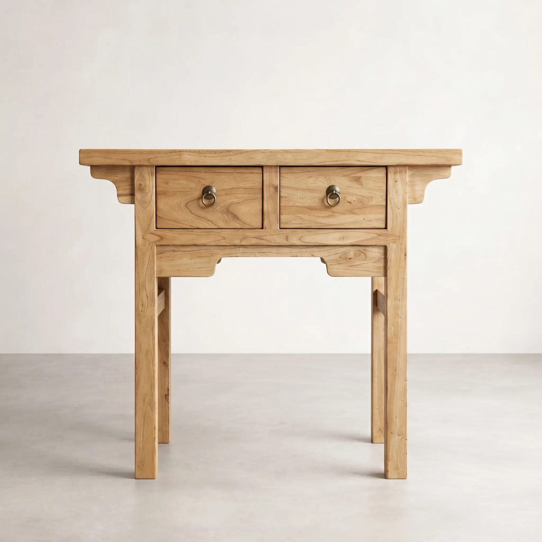 Bo Reclaimed Elm 2-Drawer Hall Table