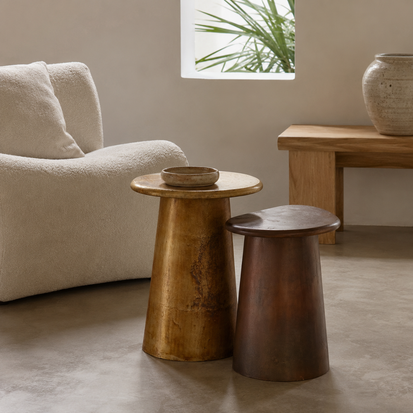 Rockpool Nesting Table Vintage Brass