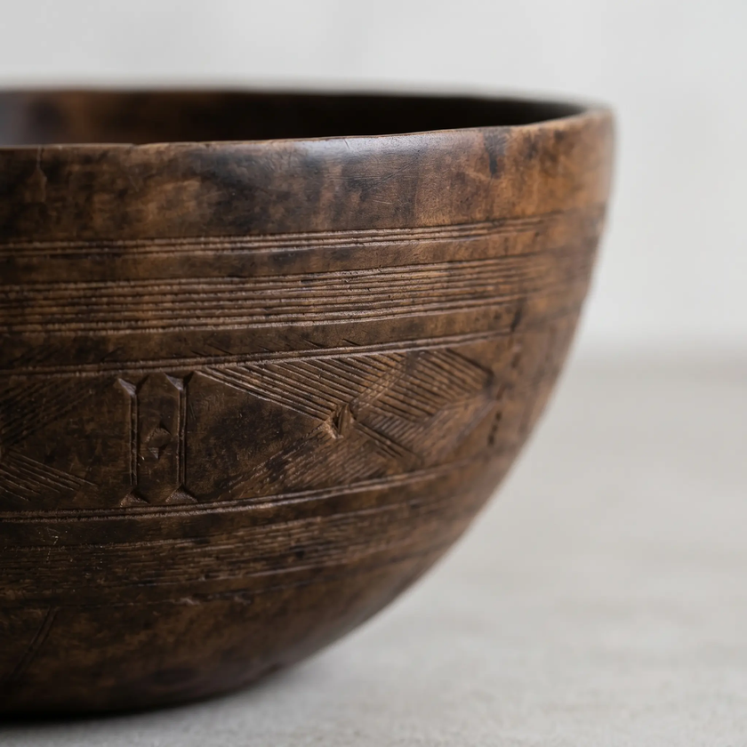 authentic african etched bowl ethical