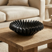 Black Marble Ruffle Bowl