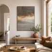 Bruma Canvas Wall Art — band of light where grey meets sand tones
