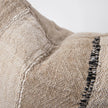 Retreat Linen Cushion — feather-filled cushion in striped cotton-linen