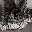 Wabi Throw — black throw with a tactile, irregular weave