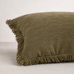 cotton olive cushion