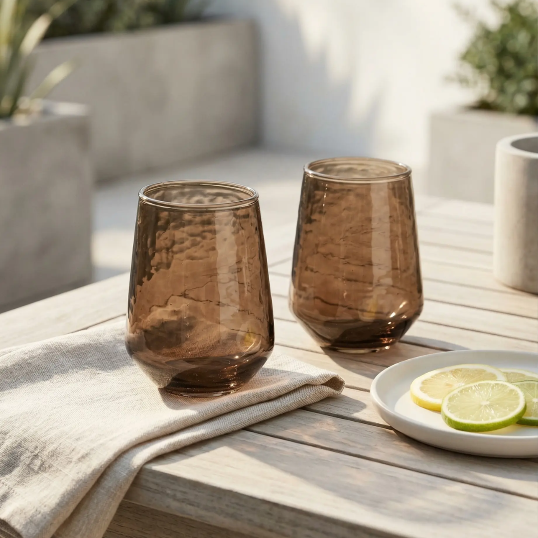 hammered glass smoke tumbler