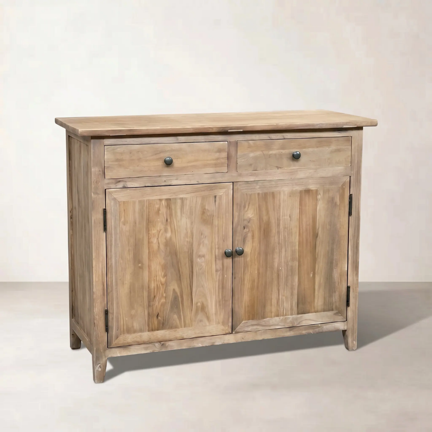 elm 2 drawer 2 door cabinet