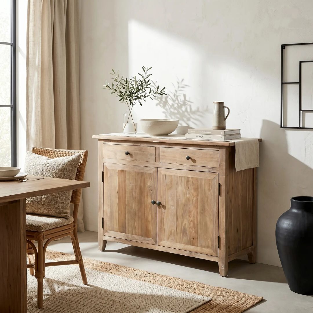 elm 2 drawer 2 door cabinet