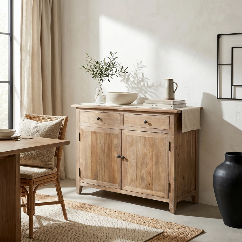 elm 2 drawer 2 door cabinet