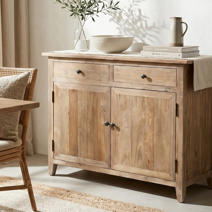 elm 2 drawer 2 door cabinet