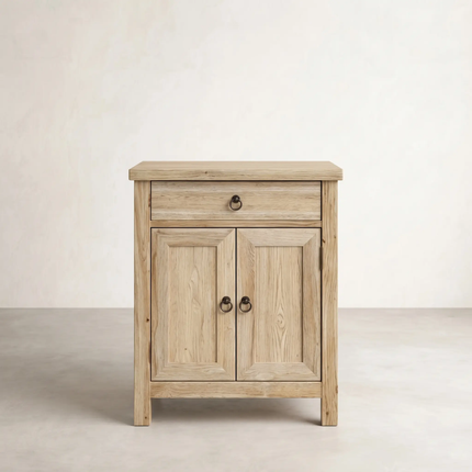 Elm bedside table