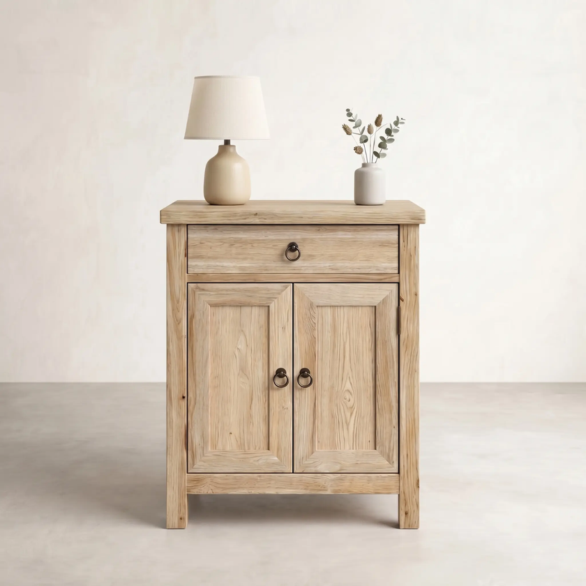 Elm bedside table