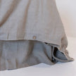Coastalis Living + Design French Linen Quilt Cover button and fabric detail in Natural