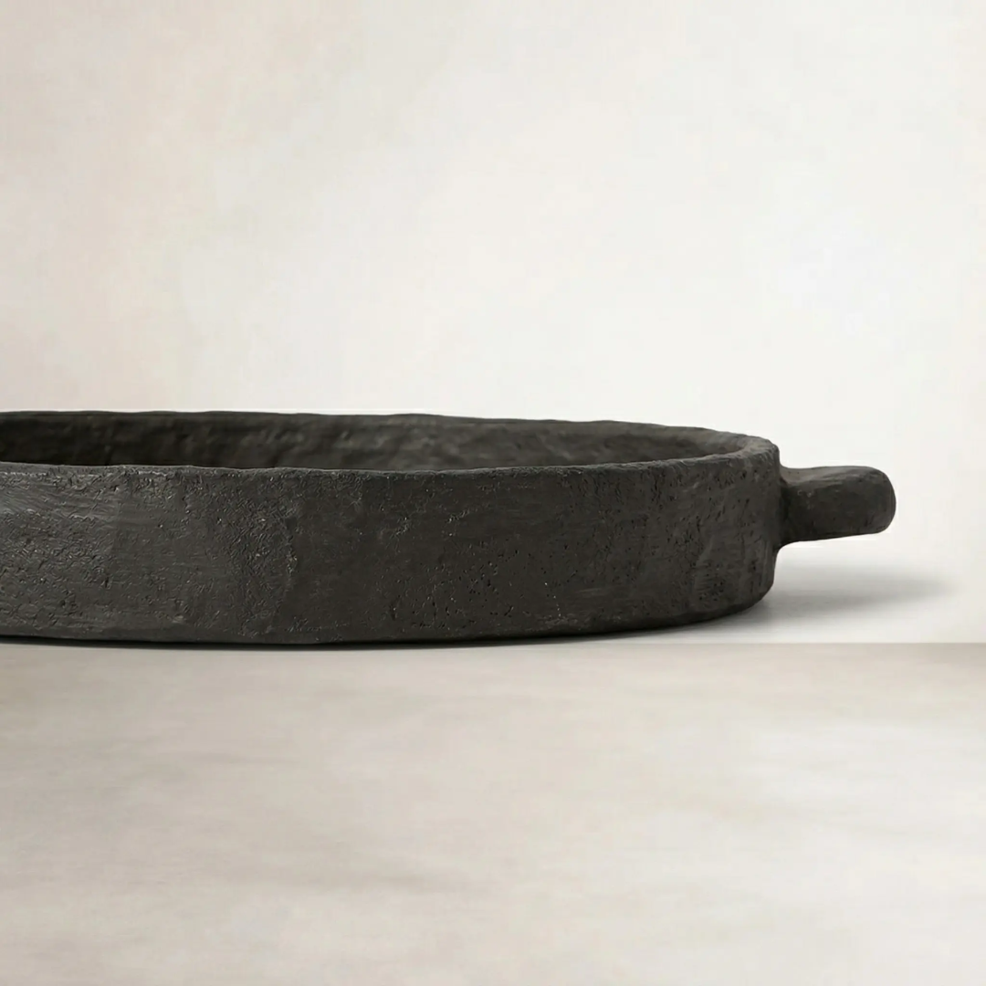 black cement tray